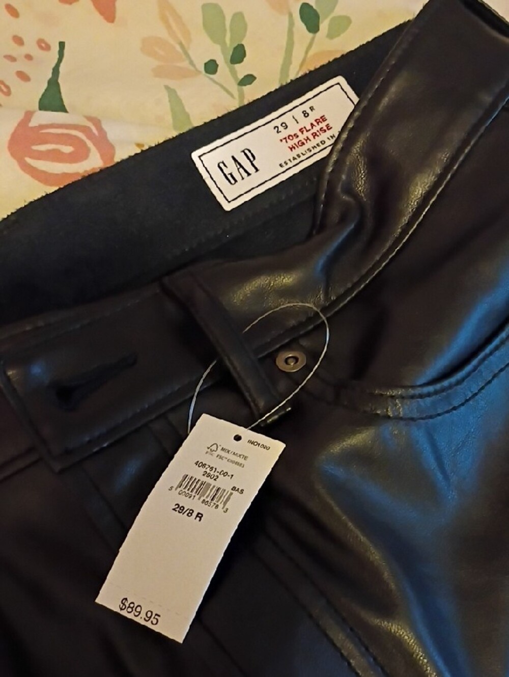 GAP Women's Black Skinny Leather Jeans - Picture 3 of 5